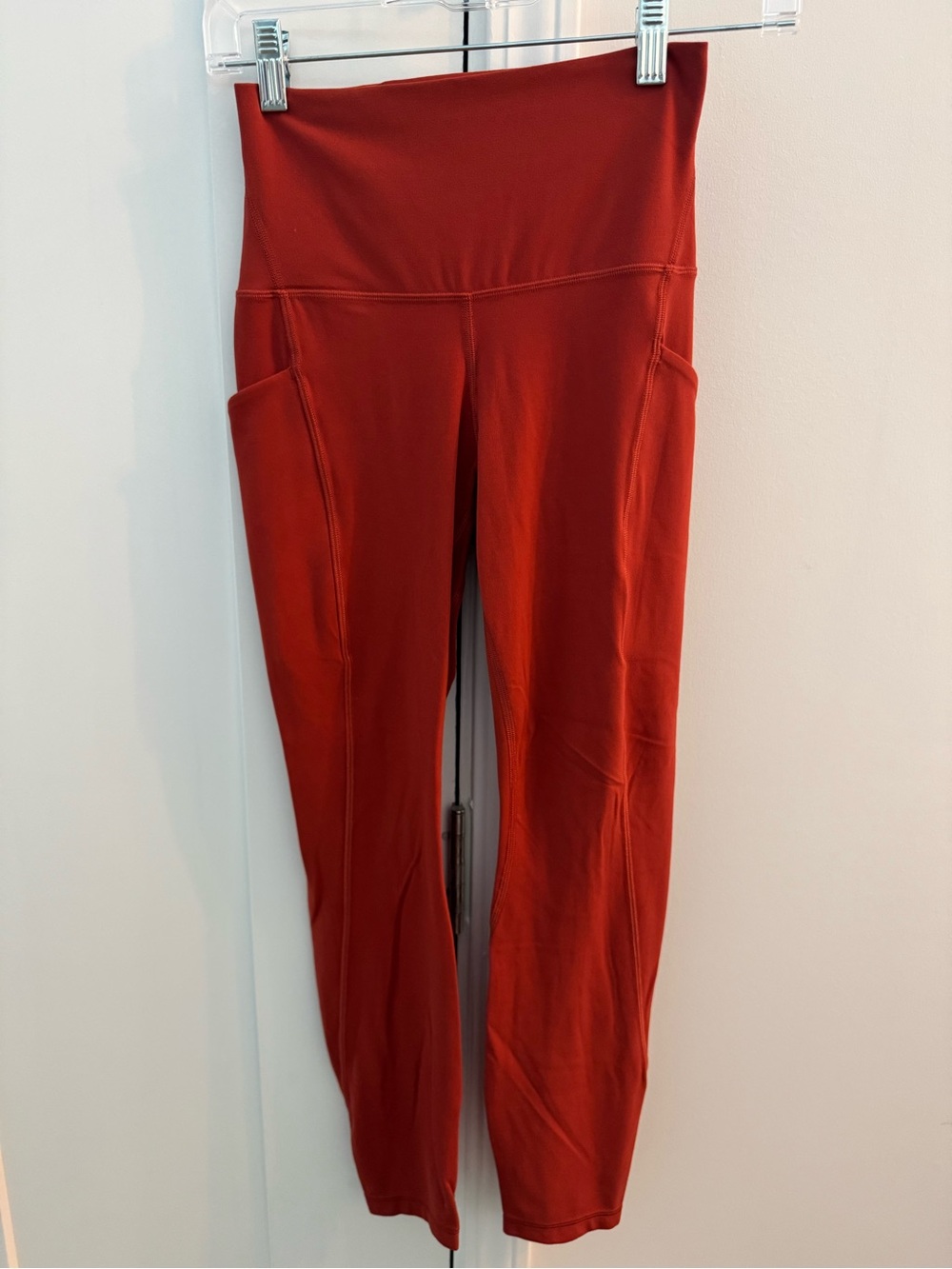 Lululemon High-Waist Burnt Orange Pocket Leggings - Women